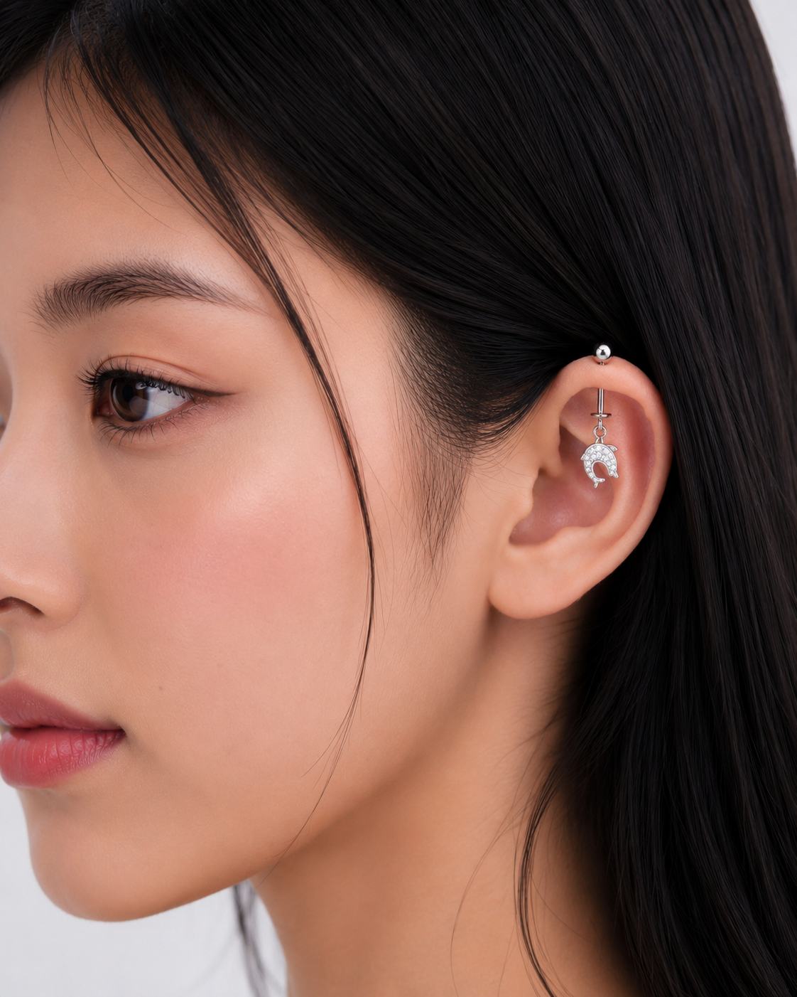 Ocean Gleam Dolphin Earrings - Image 3