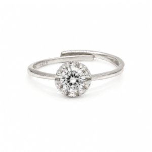 Simple Round Solitaire Ring