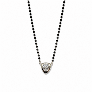Silver Heart Mangalsutra