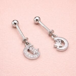 Celeste Moon Charm Earrings