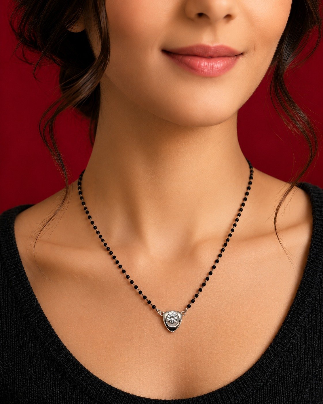 Silver Heart Mangalsutra - Image 3