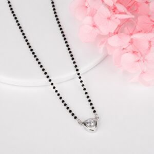 Silver Heart Mangalsutra