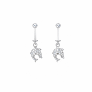 Ocean Gleam Dolphin Earrings