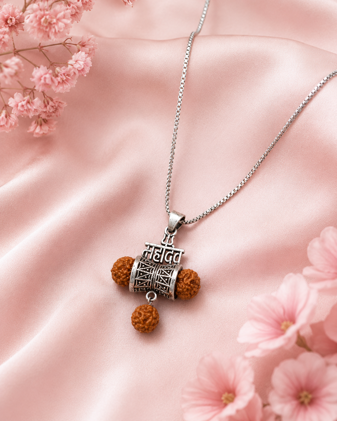 Antique silver Rudraksha pendant - Image 3