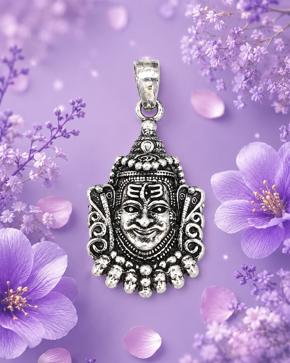 Antique silver deity pendant - Image 2
