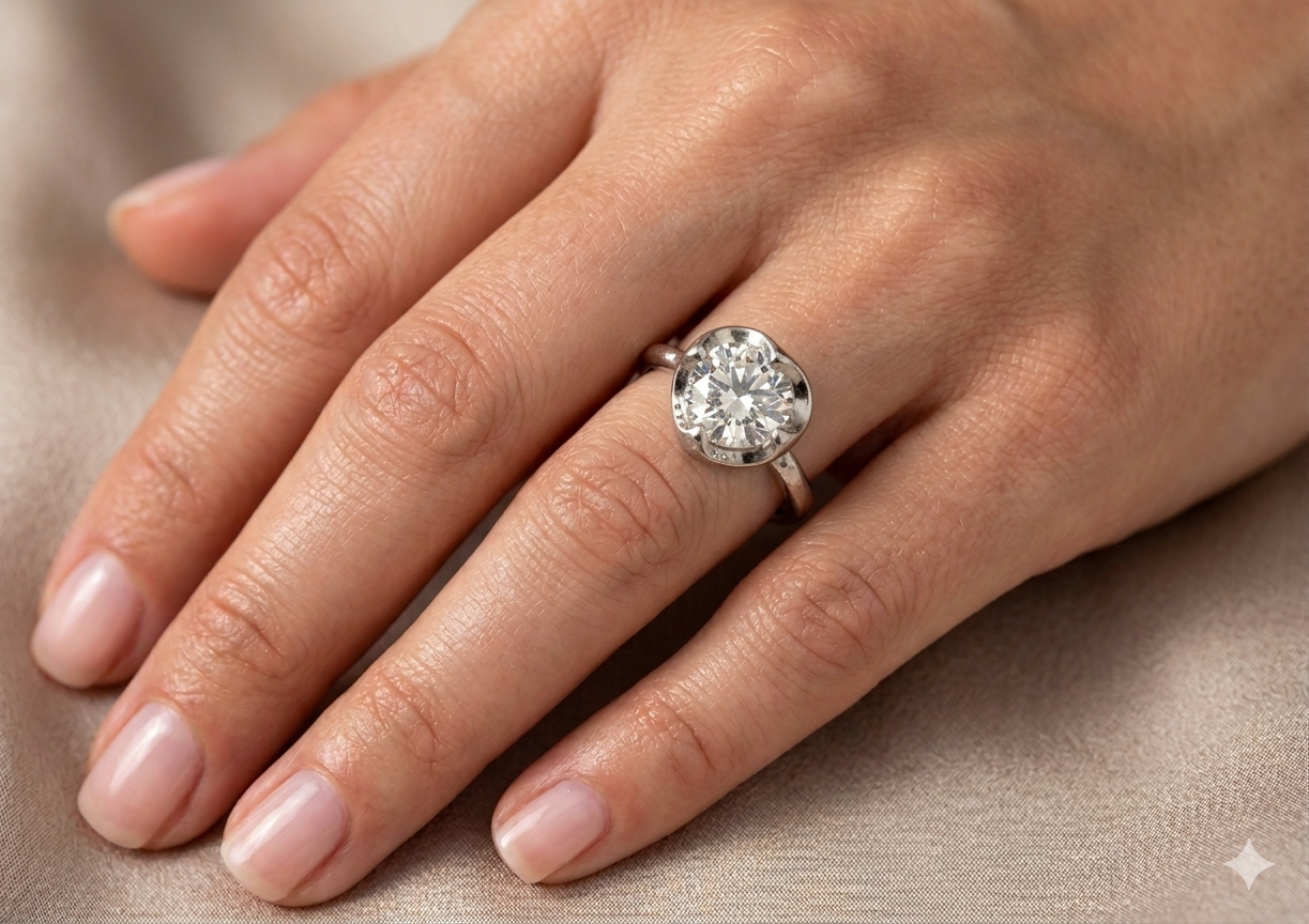 Silver 925 Solitaire Women Ring - Image 3