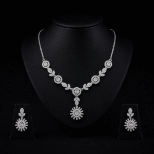 Celestial Radiance Silver Necklace Set