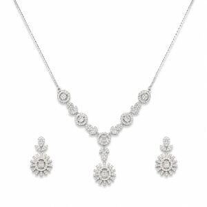 Celestial Radiance Silver Necklace Set