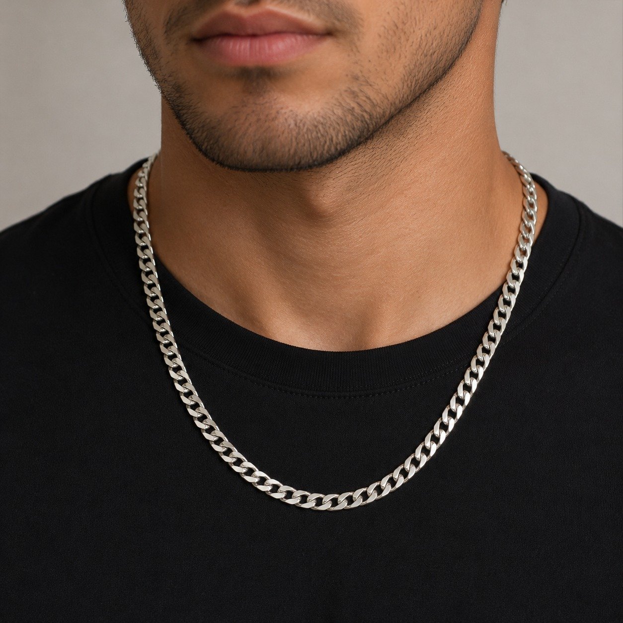 Classic Cuban Link Silver Chain - Image 3