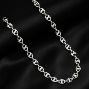 Royal Oval Leaf Silver Chain