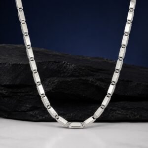 Classic Bar Link Silver Chain