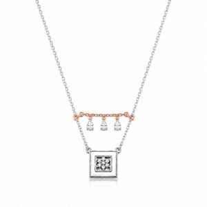Silver Square Pendant Chain