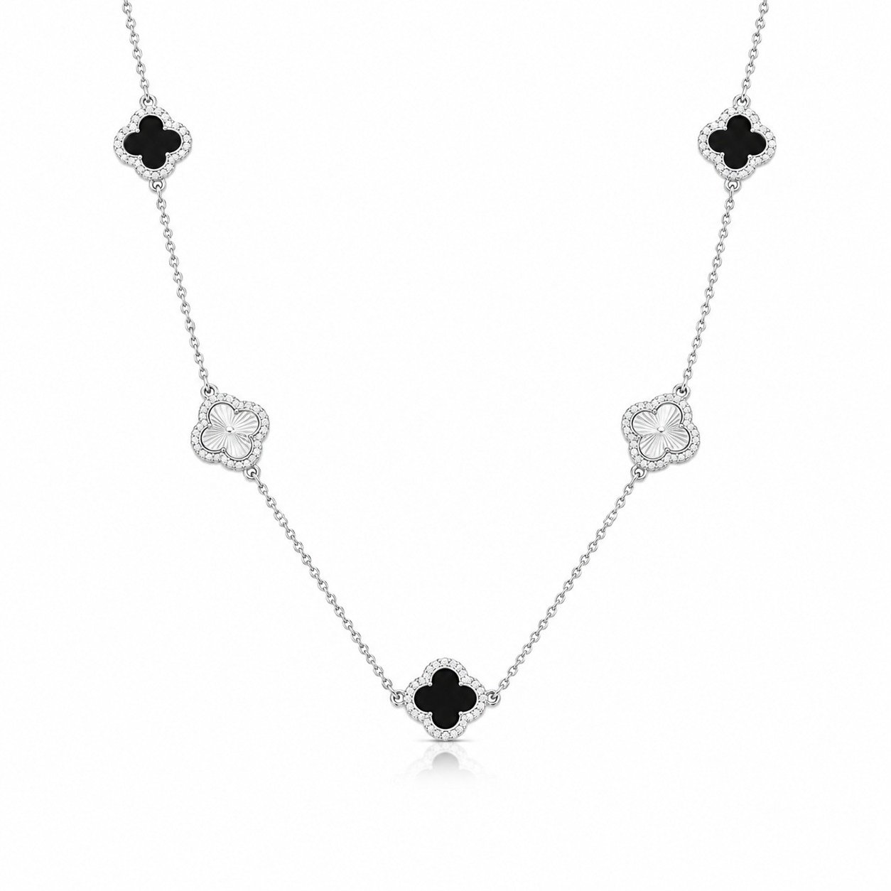 Clover Charm Silver Chain