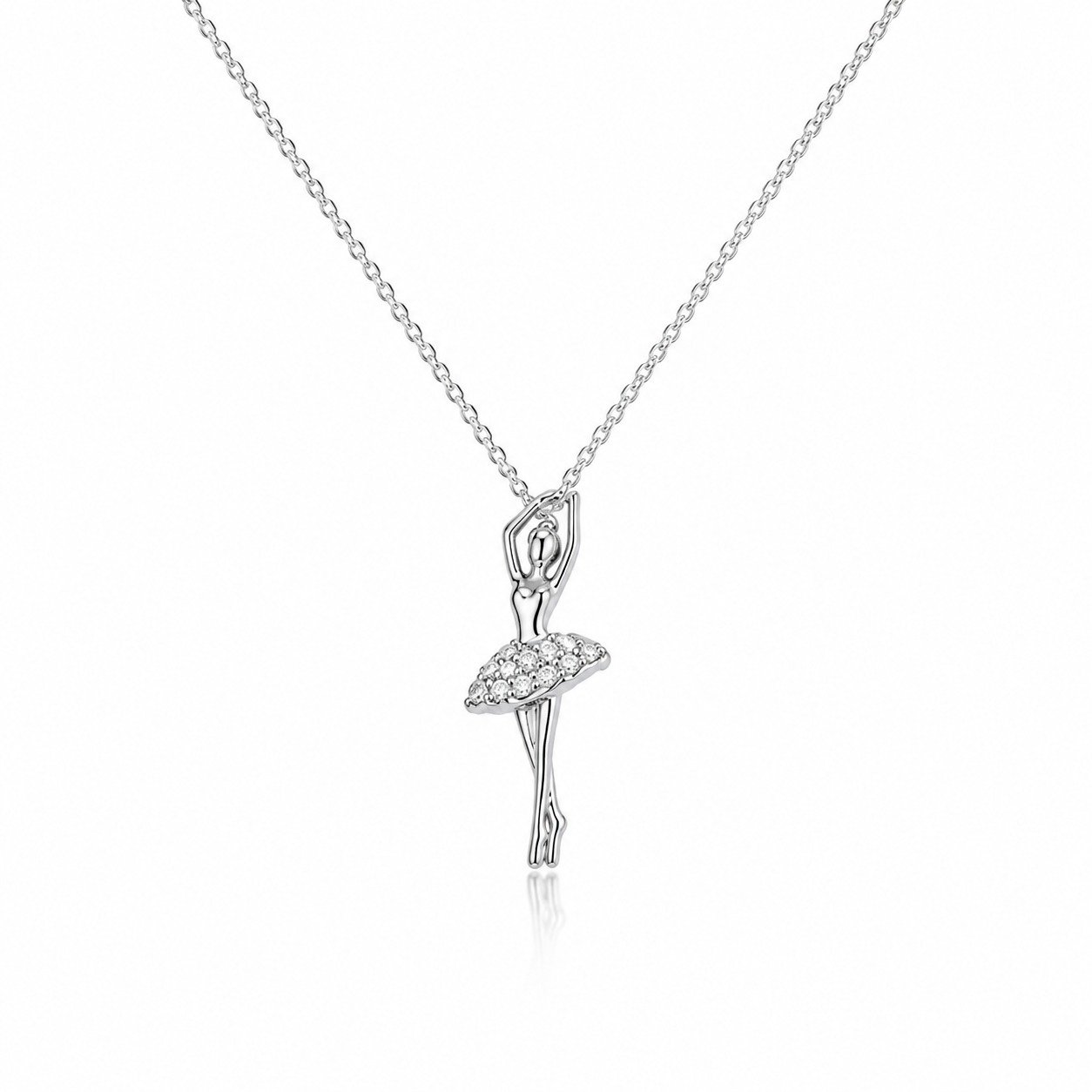Ballerina Silver Pendant Chain
