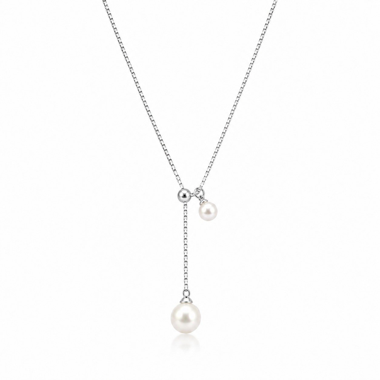 Pearl Drop Silver Chain