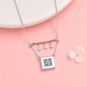 Silver Square Pendant Chain