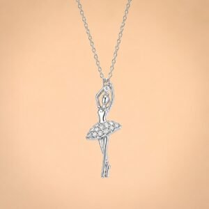 Ballerina Silver Pendant Chain