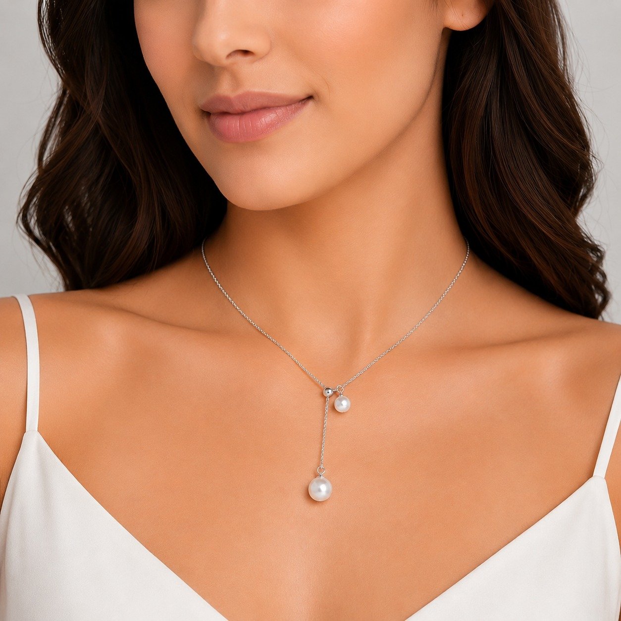 Pearl Drop Silver Chain - Image 3