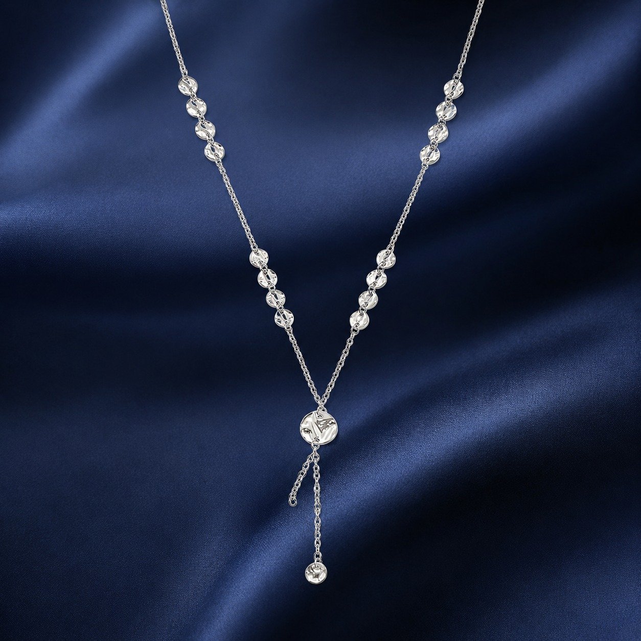 Silver Disc Drop Chain - Image 2