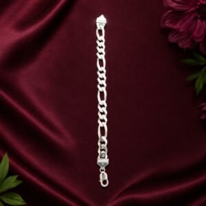 Silver Figaro Link Bracelet