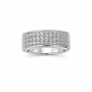 Silver Radiance Pave Band Ring