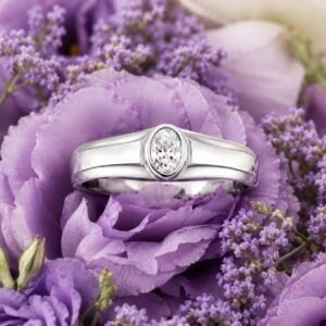 Silver Grace Oval Solitaire Ring