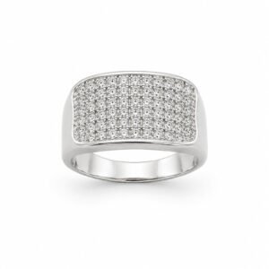 Silver Royale Pave Statement Ring