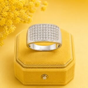 Silver Royale Pave Statement Ring