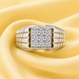 Silver Prestige Diamond Cluster Ring
