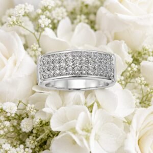 Silver Radiance Pave Band Ring